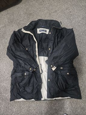 Mighty-Mac Norsac Down Jacket Men’s 3XLT Vintage Navy Hooded Parka Heavy Coat